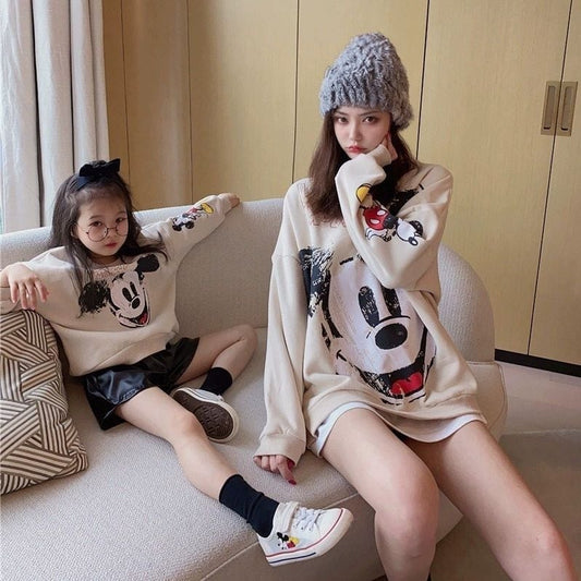 大活躍親子ペアルックパーカーins-5232