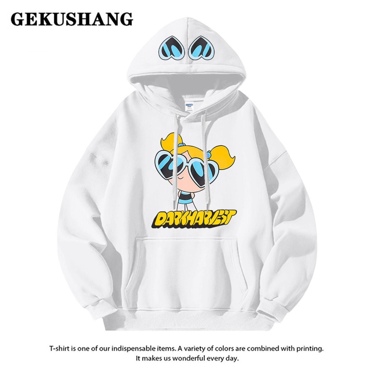 絶対流行ロゴプリント裏起毛 厚手全6色フード付きパーカins-4582