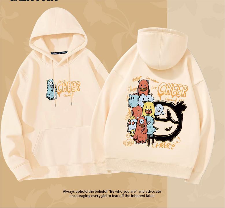 今季も大流行 プリントロゴ フード付きパーカ全5色トップスins-4806