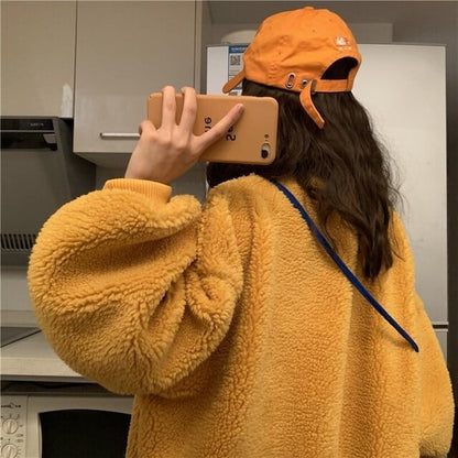 【翌日発送·在庫一掃セール】ファッション キュート ラウンドネック カートゥーンプリント 長袖 スウェット パーカーins-3832