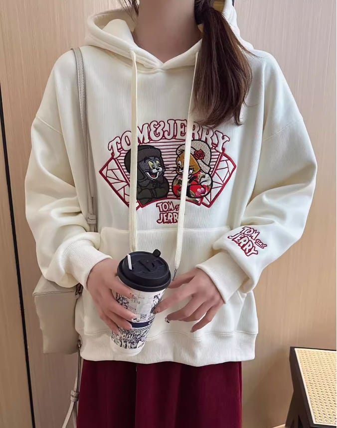 【裏起毛】超人気 ファッション スウィート 刺繍 パーカーins-6357