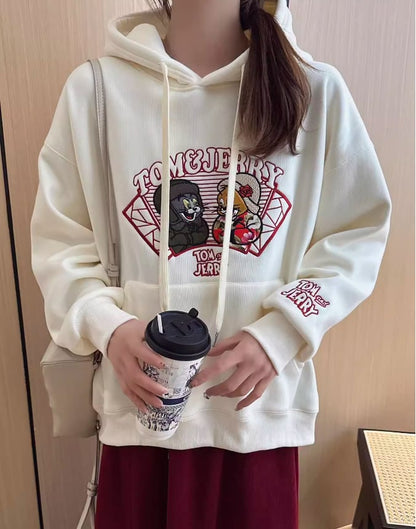 【裏起毛】超人気 ファッション スウィート 刺繍 パーカーins-6357