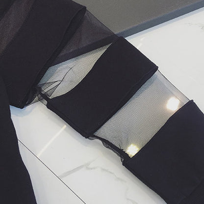 合わせやすい デイリー ラウンドネック 無地 切り替え スウェット パーカーins-2128