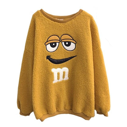 【翌日発送·在庫一掃セール】ファッション キュート ラウンドネック カートゥーンプリント 長袖 スウェット パーカーins-3832