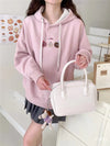 定番シンプルゆったりフード付きパーカ全3色トップスins-4742