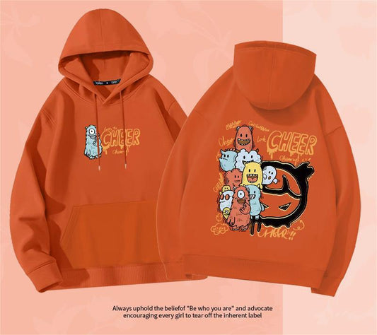 今季も大流行 プリントロゴ フード付きパーカ全5色トップスins-4806