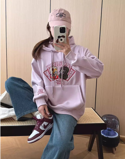 【裏起毛】超人気 ファッション スウィート 刺繍 パーカーins-6357