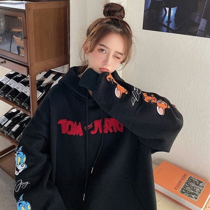 【人気急上昇中！】（裏起毛あり） 美人度アップ 刺繍ロゴフード付きパーカー  全2色ins-4363