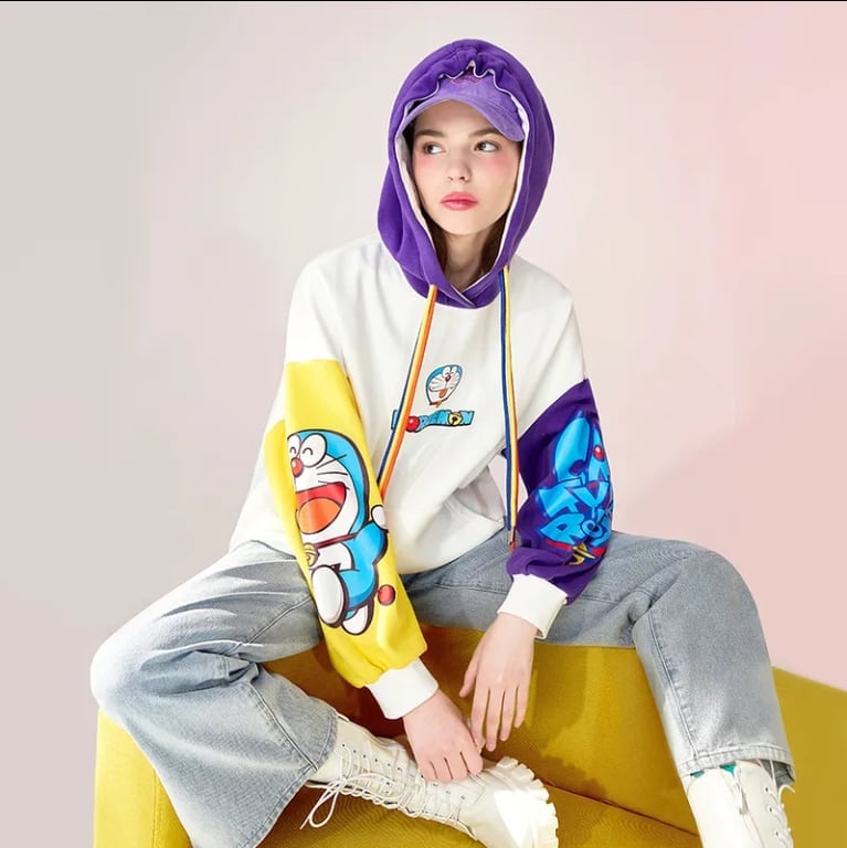 ストレート系 カラーマッチング プリントロゴ フード付き パーカーins-5195