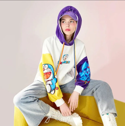 ストレート系 カラーマッチング プリントロゴ フード付き パーカーins-5195