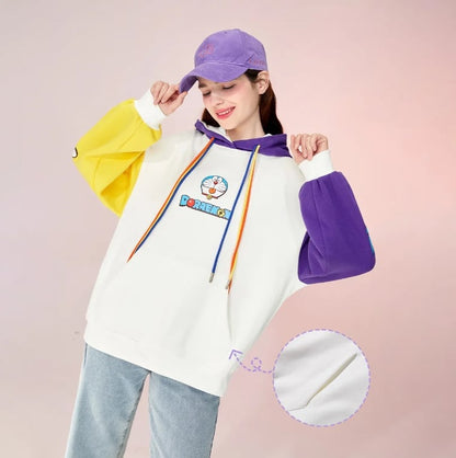 ストレート系 カラーマッチング プリントロゴ フード付き パーカーins-5195