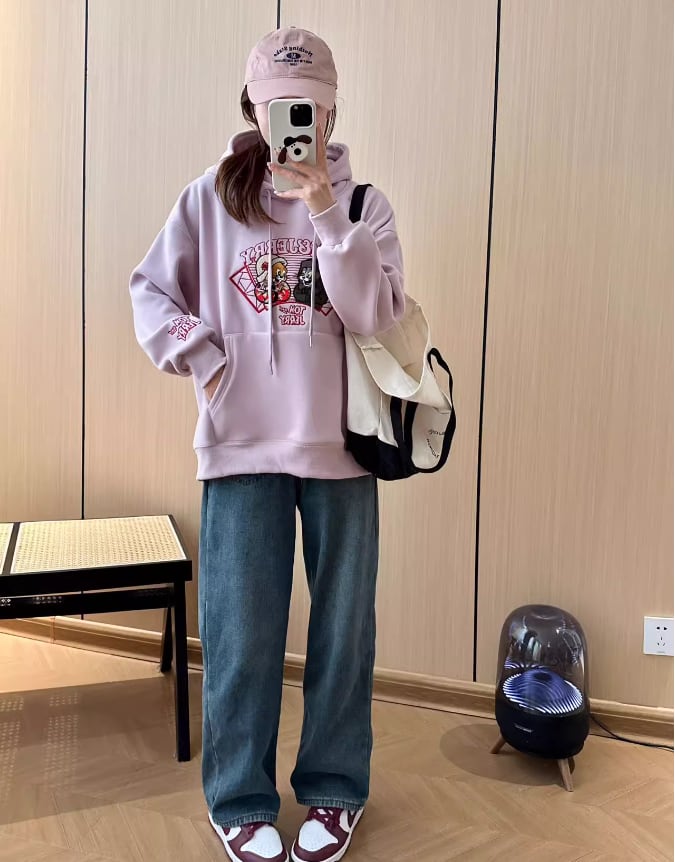 【裏起毛】超人気 ファッション スウィート 刺繍 パーカーins-6357