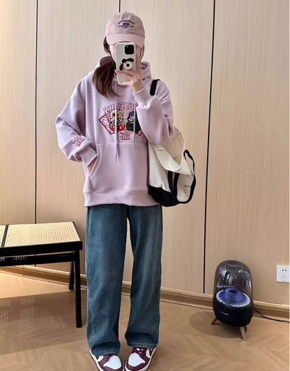 【裏起毛】超人気 ファッション スウィート 刺繍 パーカーins-6357